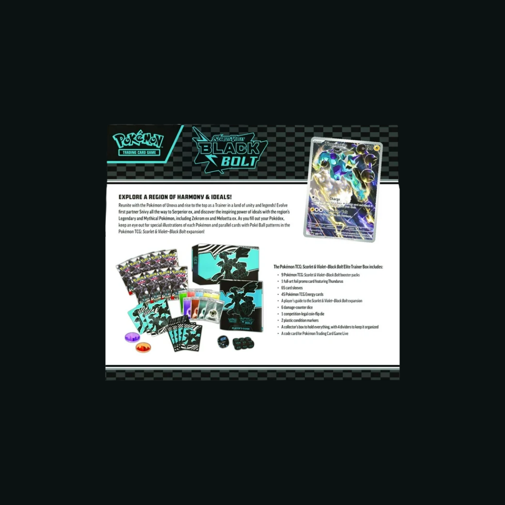 Pokemon TCG: Scarlet & Violet— Black Bolt Elite Trainer Box